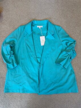 Bright Aqua Open Blazer